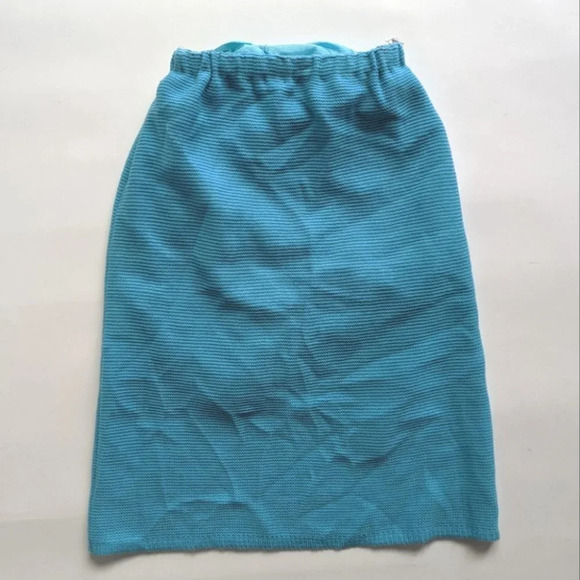 Vintage Pencil Skirt Teal Blue Homemade  Woman's - Picture 1 of 4